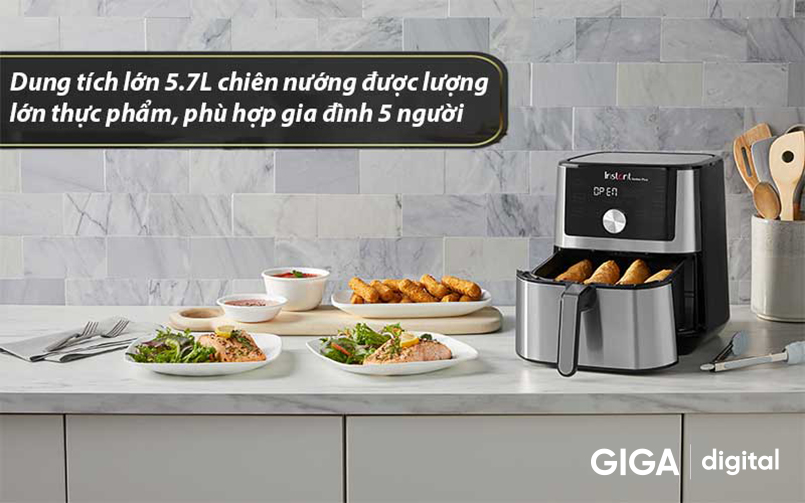 Nồi chiên không dầu Instant Vortex Plus 6-in-1 5.7L thông minh và tiện ích nhiều tính năng