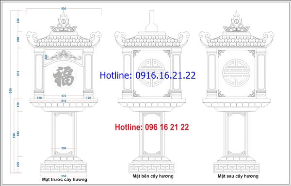 Kích thước bàn thờ thiên một mái